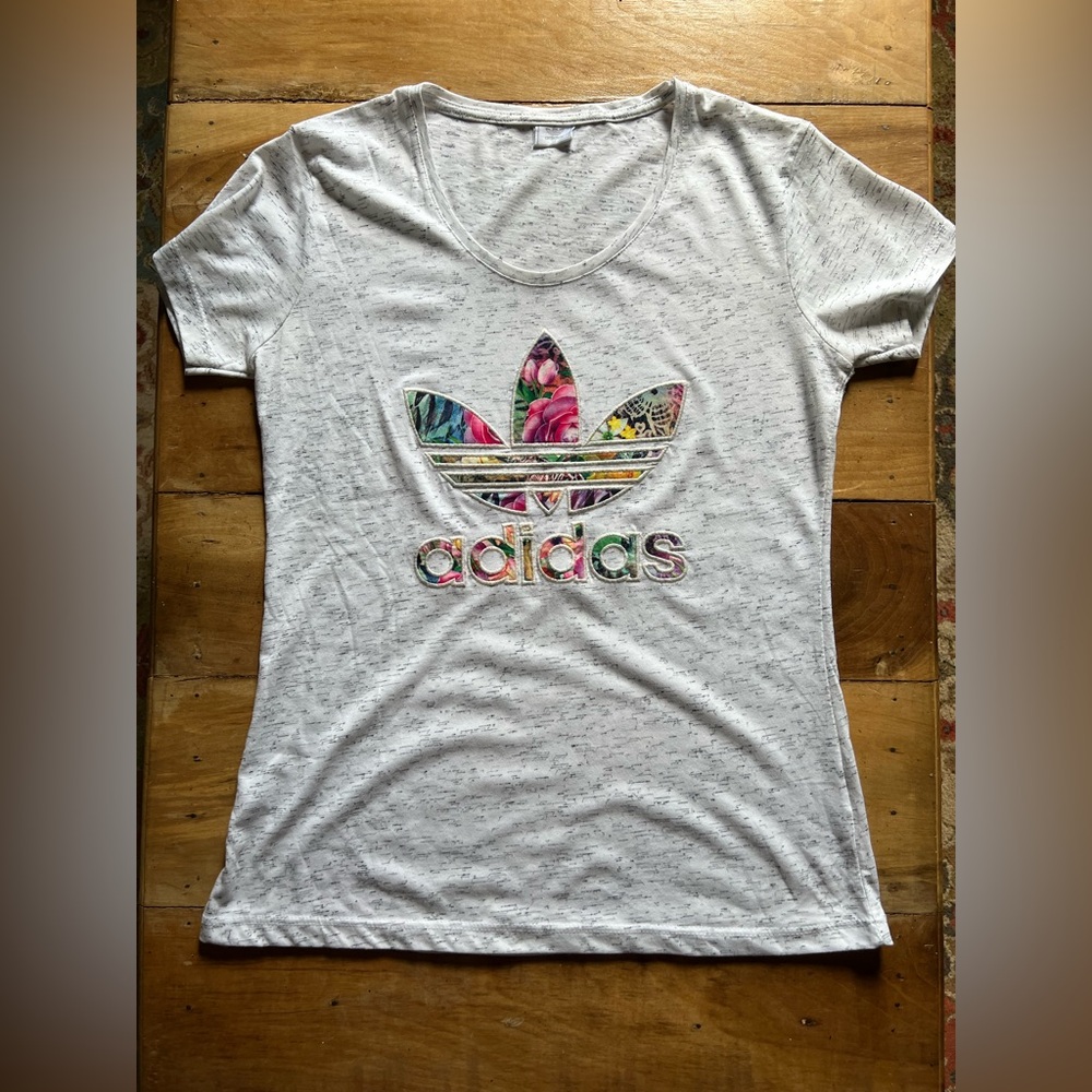 Adidas | Embroidered Floral Tee